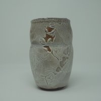 steinzeug Vase Aus Holz Mit Shino Glasur von SimmonsCeramics