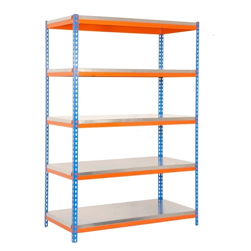 Bricoforte 5 Einlegeböden Blau/Orange/Galva Simonrack 2000 x 1000 x 450 mm - Halbradregal - Industrieregal - 300 kg Kapazität pro Regal Bricoforte 5 Einlegeböden Blau/Orange/Galva Simonrack 2000 x 1000 x 450 mm - Halbradregal - Industrieregal - 300 kg Kapazität pro Regal von Simon Rack