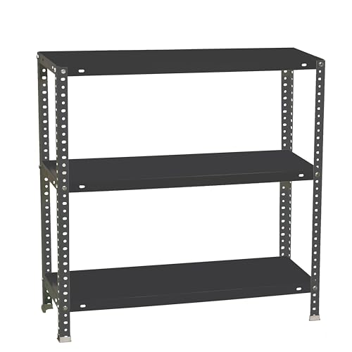 Simon Rack Metallregal, 900 x 1000 x 400 mm, 3 Höhen, Metall-Tablett, 100 kg Biegepunkt, Lagerregal, Anthrazit - Comfort von Simon Rack