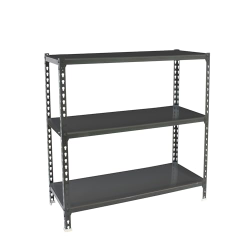 Simon Rack Schwerlastregal, 900x900x400 mm, Bis 180 kg Belastbar, 3 Verstellbare Ablagen, Kellerregal, Lagerregal, Anthracite - Simonclick von Simon Rack