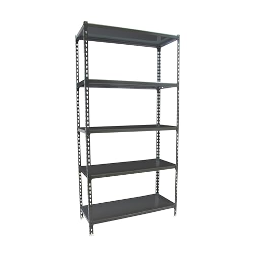 Simon Rack Simonclick Metallregal, 1800 x 900 x 500 mm, 5 Höhen, Metall-Tablett, 180 kg Flexpunkt, Lagerregal, Anthrazit von Simon Rack