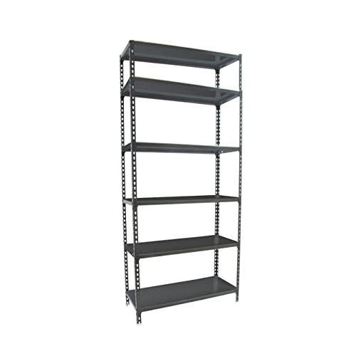Simon Rack Simonclick Metallregal, 2500 x 800 x 500 mm, 6 Höhen, Metall-Tablett, 180 kg Flexpunkt, Lagerregal, Anthrazit von Simon Rack