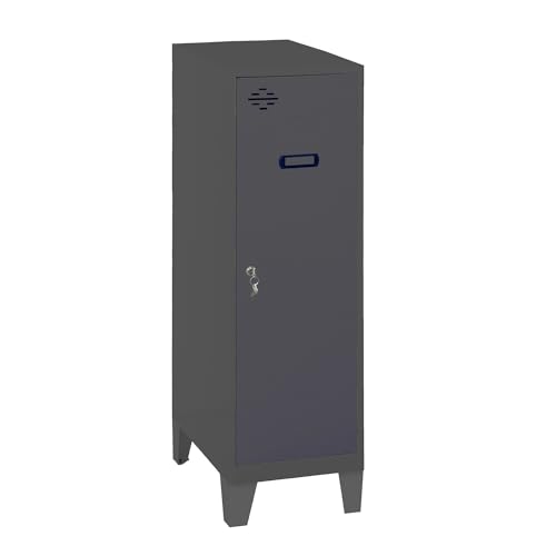 Simon Rack Simonlocker Kommode, klein, 1015 x 400 x 500 mm, Amario aus Metall, klein, mit Schlüssel, Anthrazit von Simon Rack