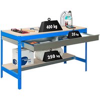 Simonrack Werkbank KIT SIMONWORK BT0 BOX 900 blau 1 Schublade 90,0 x 61,0 x 84,2 cm von SIMONRACK