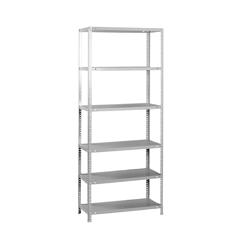 SimonRack Schwerlastregal, Lagerregal, 200x100x50 Metallregal, Kellerregal, Biegestelle 100 kg, 6 Fachböden, Grau - Comfort von Simon Rack