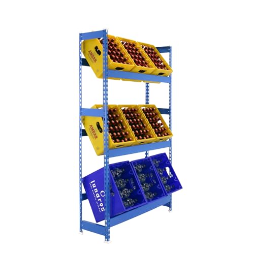 Simonrack Getränkekistenregal, 3 Kästen, Flaschenregal, Getränkekistenhalter, Kistenregal, Grau - Simonbottle Simonrack Getränkekistenregal, 3 Kästen, Flaschenregal, Getränkekistenhalter, Kistenregal, Grau - Simonbottle von Simon Rack