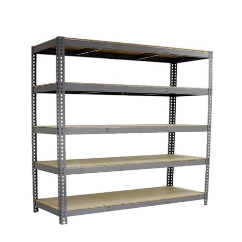 Simonrack – Metallregal mit 5 Ebenen – 2000 x 2400 x 450 mm – Simonforte-Set – Chipaboard – Grau – Holz von Simon Rack