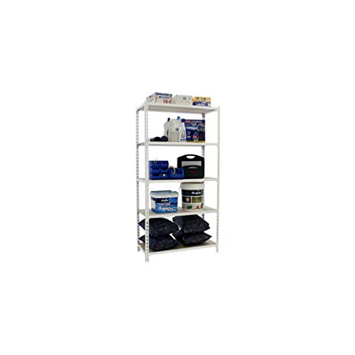 Simonrack Metallregal ohne Schrauben Kit Maderclick 5/300, Weiß/Holz + Abdeckung von Simon Rack