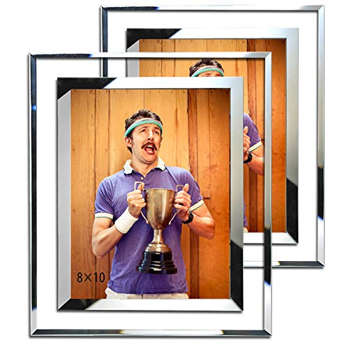 Simon's Shop Fotorahmen Glas-Fotorahmen 20,3 x 25,4 cm Wand- und Tisch-Präsentationsrahmen – 2er-Pack von Simon's Shop