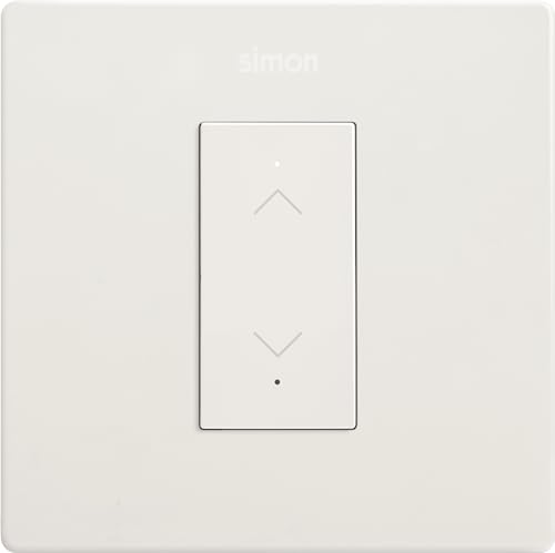 SIMON - iO Blindschalter für Rollläden, weiß, Serie Simon 270, 700 VA, flacher und dünner Wandschalter, einfach zu installieren, inkl. Rahmen, Deckel und Mechanismus, weiß von Simon