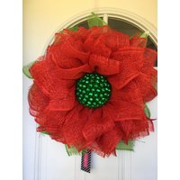 Burlap Mix Poinsettia Kranz Burlap Mix Poinsettia Kranz von SimonSaysCraftDesign