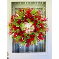 Der Grüne Weihnachtsmonster-Hunde - Und Mädchen-Weihnachtskranz Optional Beleuchtet Der Grüne Weihnachtsmonster-Hunde - Und Mädchen-Weihnachtskranz Optional Beleuchtet von SimonSaysCraftDesign