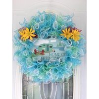 Fröhlicher Camper Blauer Netzkranz von SimonSaysCraftDesign