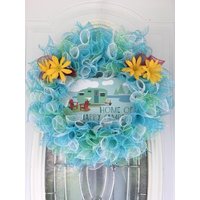 Fröhlicher Camper Blauer Netzkranz Fröhlicher Camper Blauer Netzkranz von SimonSaysCraftDesign