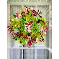 Größe 14 "Quer - Klein Der Grüne Weihnachtsmonsterkranz Mit Mädchen von SimonSaysCraftDesign