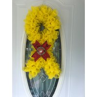 Militärgelbe Bandmaschenkränze. Heer Und Marine. Kann Jeden Zweig Auf Anfrage Machen von SimonSaysCraftDesign