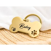 Personalized Dog & Cat Name Tag, Tag Engraved For Pets, Keep Safe Microchipped Customized Cute Id Pet Gift von SimoneDesignTimes