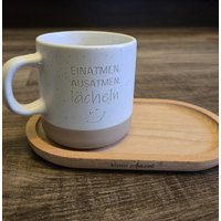 Tasse "Einatmen"/Keramikbecher Graviert 360Ml Geschenk Personalisiert Tasse "Einatmen"/Keramikbecher Graviert 360Ml Geschenk Personalisiert von Simoneys
