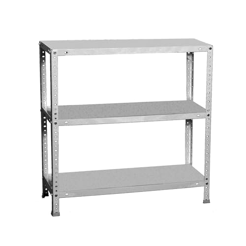 SimonRack Schwerlastregal, Lagerregal, 90x80x30 Metallregal, Kellerregal, Biegestelle 75 kg, 3 Fachböden, Galvanisiert - Advantage von Simonrack