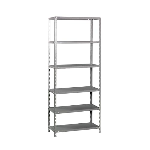 SimonRack Schwerlastregal, Lagerregal, 200x90x40 Metallregal, Kellerregal, Biegestelle 100 kg, 6 Fachböden, Galvanisiert - Comfort von Simonrack