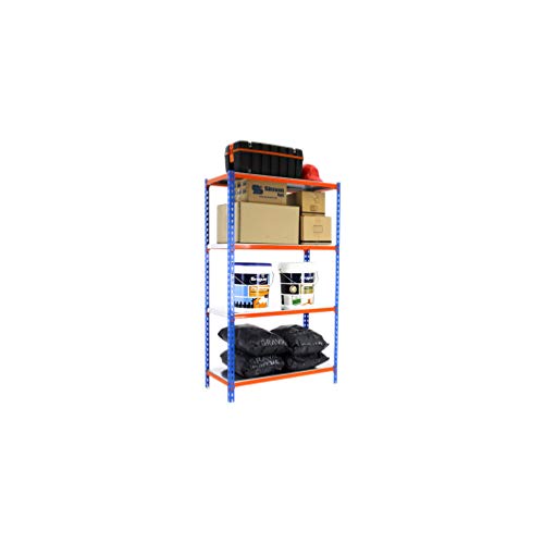 Simonrack Metallregal ohne Schrauben KIT SIMONCLICK PLUS 4/400 1500 Blau/Orange/GalVA von Simonrack