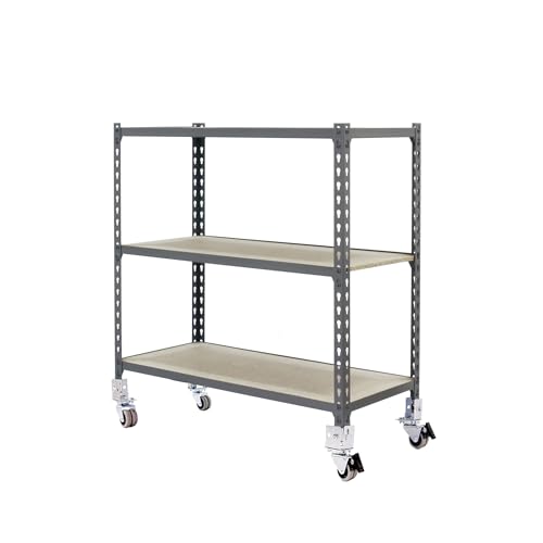 Simonrack Metallregal ohne Schrauben Kit Maderclick Mobile Mini 3/400 900 Grau/Holz von Simon Rack