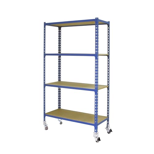 Simonrack Metallregal ohne Schrauben Kit Maderclick Mobile Mini 4/500 1500 Blau/Holz Simonrack Metallregal ohne Schrauben Kit Maderclick Mobile Mini 4/500 1500 Blau/Holz von Simon Rack