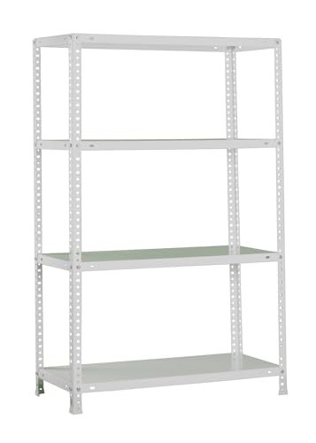 SimonRack Schwerlastregal, Lagerregal, 150x80x30 Metallregal, Kellerregal, Biegestelle 75 kg, 4 Fachböden, Grau - Advantage von Simonrack