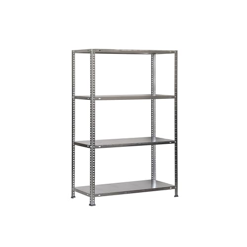 SimonRack Schwerlastregal, Lagerregal, 150x80x30 Metallregal, Kellerregal, Biegestelle 75 kg, 4 Fachböden, Galvanisiert - Advantage von Simonrack