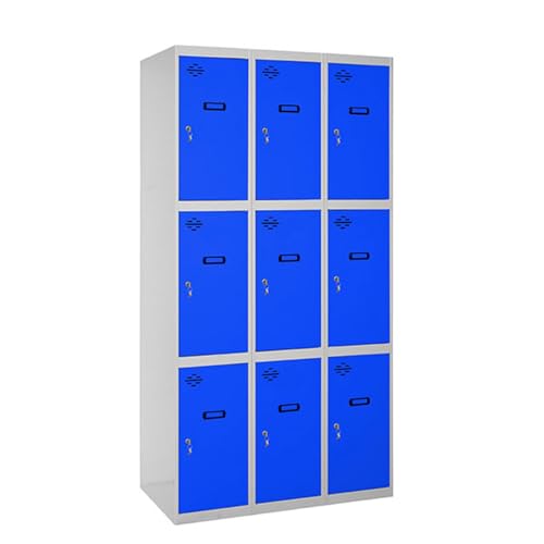 SimonRack Schließfachschrank aus Metall, 3 Module, 3 Türen, Metall, Grau/Blau, 1800 x 900 x 500 cm SimonRack Schließfachschrank aus Metall, 3 Module, 3 Türen, Metall, Grau/Blau, 1800 x 900 x 500 cm von Simon Rack