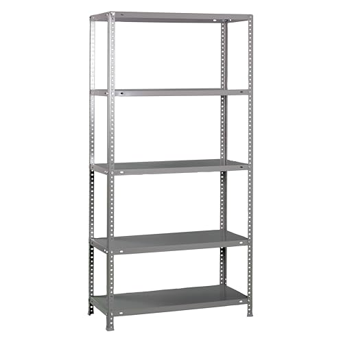 SimonRack Schwerlastregal, Lagerregal, 180x90x30 Metallregal, Kellerregal, Biegestelle 75 kg, 5 Fachböden, Grau - Advantage von Simonrack