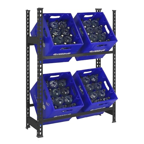 Simonrack Getränkekistenregal, 2 Kästen, Flaschenregal, Getränkekistenhalter, Kistenregal, Weiss - Simonbottle von Simon Rack