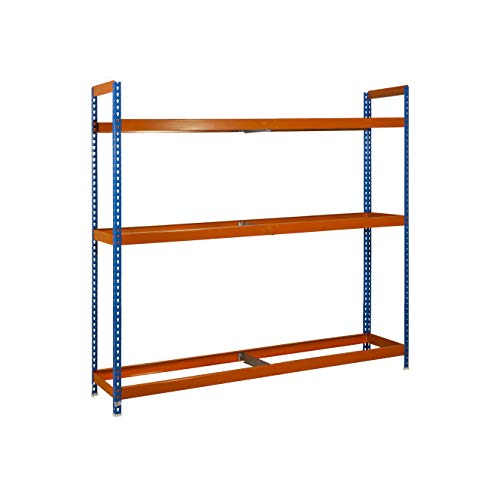 Simonrack Metall-Radregal mit 3 Regalen, verzinkt, 2000 x 1500 x 450 mm, Rollcontainer – Radregal – 300 kg Kapazität pro Regalboden von Simonrack