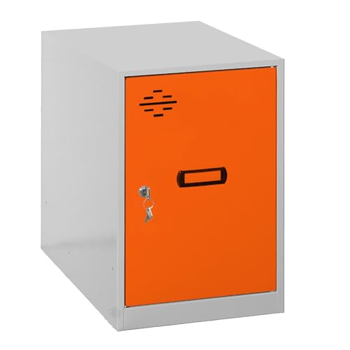 Simon Rack Simonlocker Kommode, klein, 475 x 400 x 500 mm, Amario aus Metall, inkl. Schlüssel, Grau/Orange Simon Rack Simonlocker Kommode, klein, 475 x 400 x 500 mm, Amario aus Metall, inkl. Schlüssel, Grau/Orange von Simon Rack