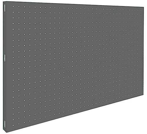 SimonRack Werkzeugwand, 8 teiliges Hakenset, 90x60x3,5 cm, Metall-Lochwand, Halterungen, Montagematerial, Grau - Simonwork von Simon Rack