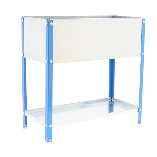 SimonRack 14 Urbaner Gemüsegarten Fassungsvermögen 150 l, 850 x 1200 x 400 mm, Blau/Galva, 150 Liter von Simonrack