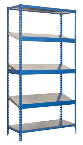 simonrack 8435104944004 2000 x 1000 x 400 mm 200 kg Kapazität 5/400 simonexpo Plus 5-shelf Regal – Blau/GALVA ( von Simonrack