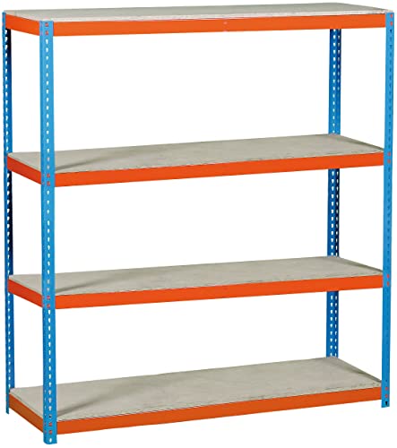 simonrack simonforte 1804 – 4 Plywood-Set Regal blau/orange/Holz von Simonrack