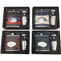 Personalisierte 6/7 Unzen Flachmann Mit Oval 4 Tassen Seide Gefüttert Geschenk Boxed von SimonsGifts4u