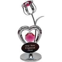 Personalisierte Gravierte Crystocraft Tulip Ornament Mit Rubinrot Kristallen Ideal Für Geburtstag Muttertag Weihnachtsgeschenk von SimonsGifts4u