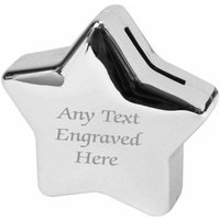 Personalisierte Gravierte Versilberte Sternbank Spardose Tauf-/Geburtstagsgeschenk von SimonsGifts4u
