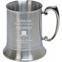 Personalisierte Hochzeit Groomsman Top Hat Design Pint Stahl Humpen in A Paper Box St272 von SimonsGifts4u