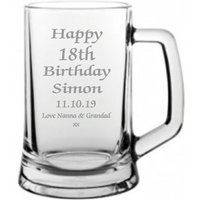 Personalisierter 18. Geburtstag Design Pint Glasbecher in Einer Papierbox von SimonsGifts4u