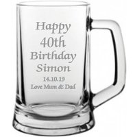 Personalisierter 40. Geburtstag Design Pint Glasbecher in Einer Papierbox Personalisierter 40. Geburtstag Design Pint Glasbecher in Einer Papierbox von SimonsGifts4u