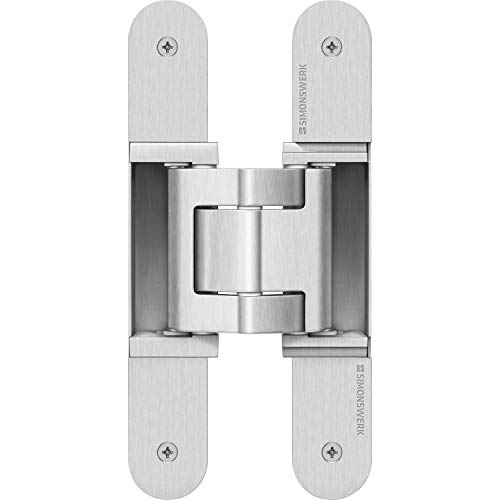 Simonswerk 5 400695 0 12602 Türband TECTUS TE 540 3D A8, verdeckt für stumpfe Türen, Edelstahl-Effekt Inhalt: 2 Stück, Silber von Simonswerk