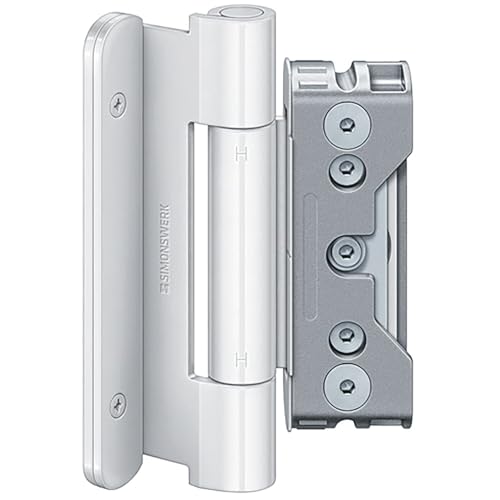 Simonswerk 5 080822 0 07085 Türband BAKA Protect 4010 3D FD, 1 Satz = 3Stk weiß, Stahl RAL 9016 Verkehrsweiß von Simonswerk