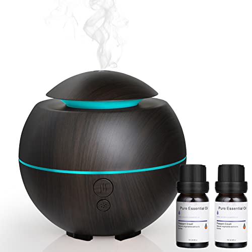 Simpeak Aroma Diffuser, USB Duftöl Diffuser, Raumduft Diffuser für ätherische Öle, LED Ultraschall Diffuser Luftbefeuchter, Dunkle von Simpeak