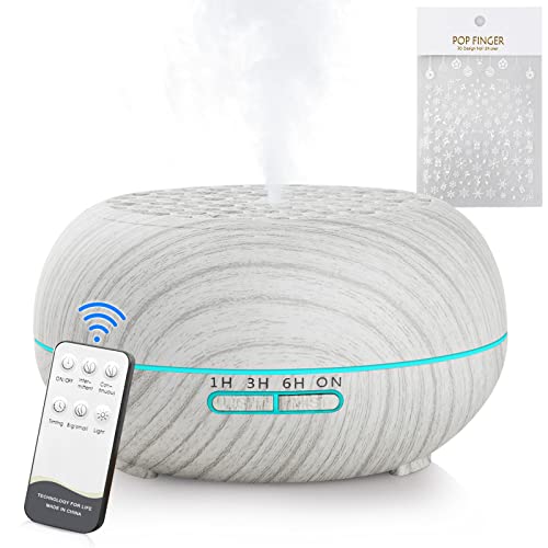 Simpeak Aroma Diffuser 550ml, Ultraschall Raum Diffuser Holz für ätherische Öle, Aromatherapie Düfte Luftbefeuchter mit Fernbedienung, Weiß Simpeak Aroma Diffuser 550ml, Ultraschall Raum Diffuser Holz für ätherische Öle, Aromatherapie Düfte Luftbefeuchter mit Fernbedienung, Weiß von Simpeak