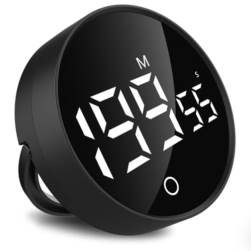 Simpeak Küchentimer LED Digitaler Countdown Countup Timer, 300 mAh Wiederaufladbar Magnetischer Unsichtbare Halterung Eieruhren für Klassenzimmer Hausaufgaben Fitness Kochen Backen Lernen von Simpeak