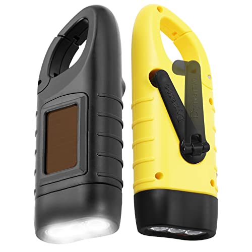 Simpeak Taschenlampe Kurbel, 2-Stück- Solar Taschenlampe LED, Dynamo Notlicht Taschenlampe Handkurbel mit Karabiner für Freien Camping Klettern Wandern Simpeak Taschenlampe Kurbel, 2-Stück- Solar Taschenlampe LED, Dynamo Notlicht Taschenlampe Handkurbel mit Karabiner für Freien Camping Klettern Wandern von Simpeak